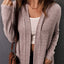 Pink Tunic Back Open Front Cardigan with Pockets