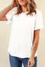 Black Casual Plain Crew Neck Tee