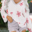 White Floral Print Lightweight Knit Hooded Sweater