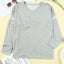 Gray Pocketed Oversized Drop Sleeve Top