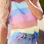 Multicolor Colorblock Knit Tank Top