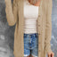 Solid Color Open-Front Buttons Cardigan