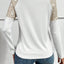 Black Sequin Patch Chest Pocket Raglan Sleeve Top