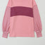 Peach Blossom Colorblock Striped Bishop Sleeve Top