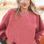 Apricot Ribbed Corded Oversized Sweatshirt