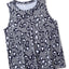 Gray Leopard Print Crew Neck Tank Top