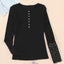 Black Crochet Lace Hem Sleeve Button Top