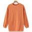 Apricot Ribbed Corded Oversized Sweatshirt