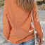 Apricot Ribbed Corded Oversized Sweatshirt