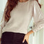 Black Buttoned Cuffs Shiny Puff Sleeves Top