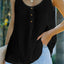 Black Button Textured Tank Top