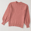 Solid Color Puffy Sleeve Pocketed Sweater