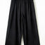 Black Shirred High Waist Plus Size Wide Leg Pants