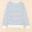 Striped Print Ribbed Trim Long Sleeve Top