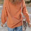 Apricot Ribbed Corded Oversized Sweatshirt