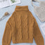 Cuddle Weather Cable Knit Handmade Turtleneck Sweater