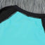 Blue Color Block Zipper Long Sleeve Rash Guard One Piece Swimsuit