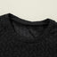 Black Cable Textured Puff Sleeve Sweatshirt