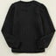 Black Cable Textured Puff Sleeve Sweatshirt