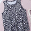 Gray Leopard Print Crew Neck Tank Top