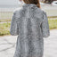 Long Sleeve Leopard Animal Print Shirt Dress