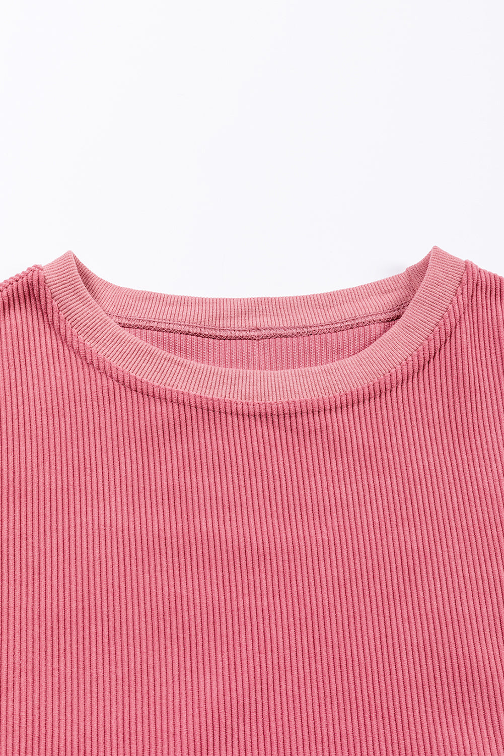 Apricot Ribbed Corded Oversized Sweatshirt