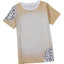 Khaki Bleached Leopard Print Crew Neck T Shirt