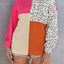 Leopard Patchwork Color Block Ribbed Long Sleeve Top