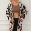 Leopard Animal Print Open Midi Cardigan