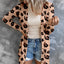 Leopard Printed Open Front Cardigan