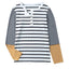 Long Sleeve Stripe Button Henley Top