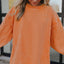 Apricot Ribbed Corded Oversized Sweatshirt