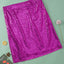 Violet Sequined High Waist Plus Size Midi Skirt