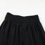 Black Shirred High Waist Plus Size Wide Leg Pants