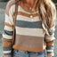 Taupe Classic Round Neck Colorblock Knit Sweater