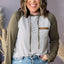 Green Striped Raglan Sleeve Buttoned Pocket Plus Size Hoodie