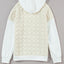 Beige Drop Shoulder Quilted Patchwork Kangaroo Pocket Hoodie