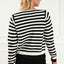 Black Contrast Striped Print Cardigan