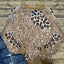 Leopard Print Bleached Long Sleeve Top