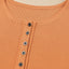 Orange Waffle Knit Henley Top