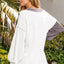 White Colorblock Patchwork Exposed Seam Knit Top