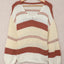 V-neck Knitted Lantern Sleeve Pullover Sweater