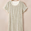 Light Pink Plus Size Sequin Short Sleeve T-shirt Dress