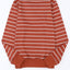 Striped Print Ribbed Trim Long Sleeve Top