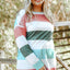 Pink Stripe Plus Size Colorblock Pullover Top