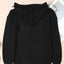 V Neck Ribbed Drop Shoulder Hooded Sweater