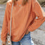 Apricot Ribbed Corded Oversized Sweatshirt