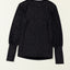 Black Glitter Round Neck Long Sleeve Top