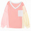 Striped Color Block Splicing Long Sleeve T Shirt