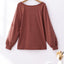 Gold Flame Square Neck Plus Size Knit Top